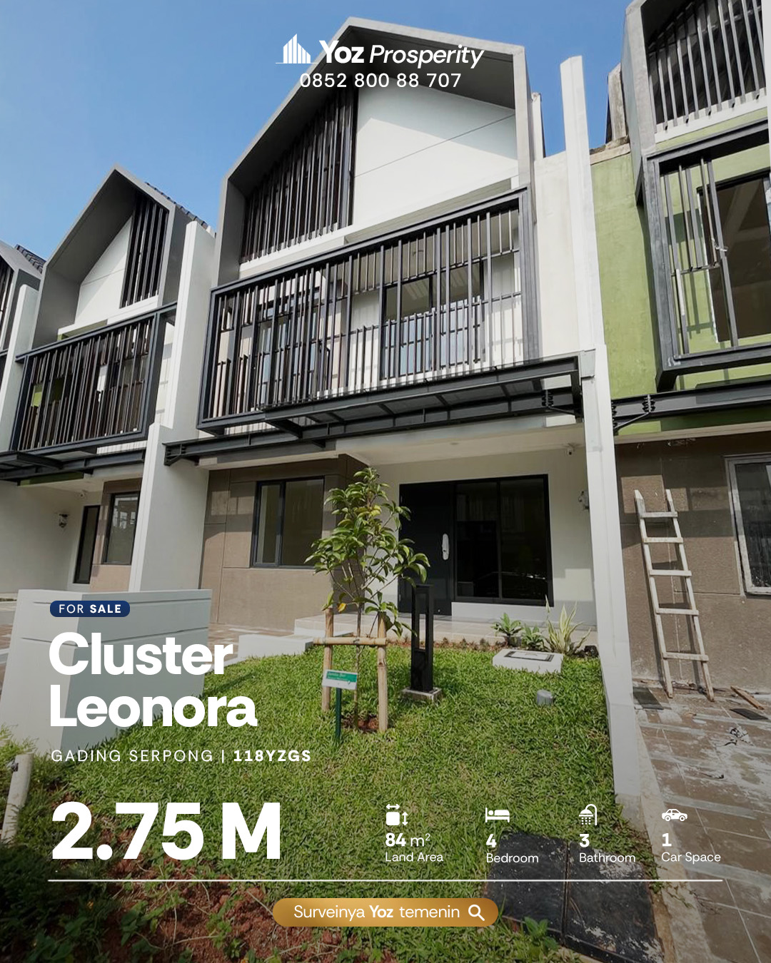 Tampak depan cluster Leonora