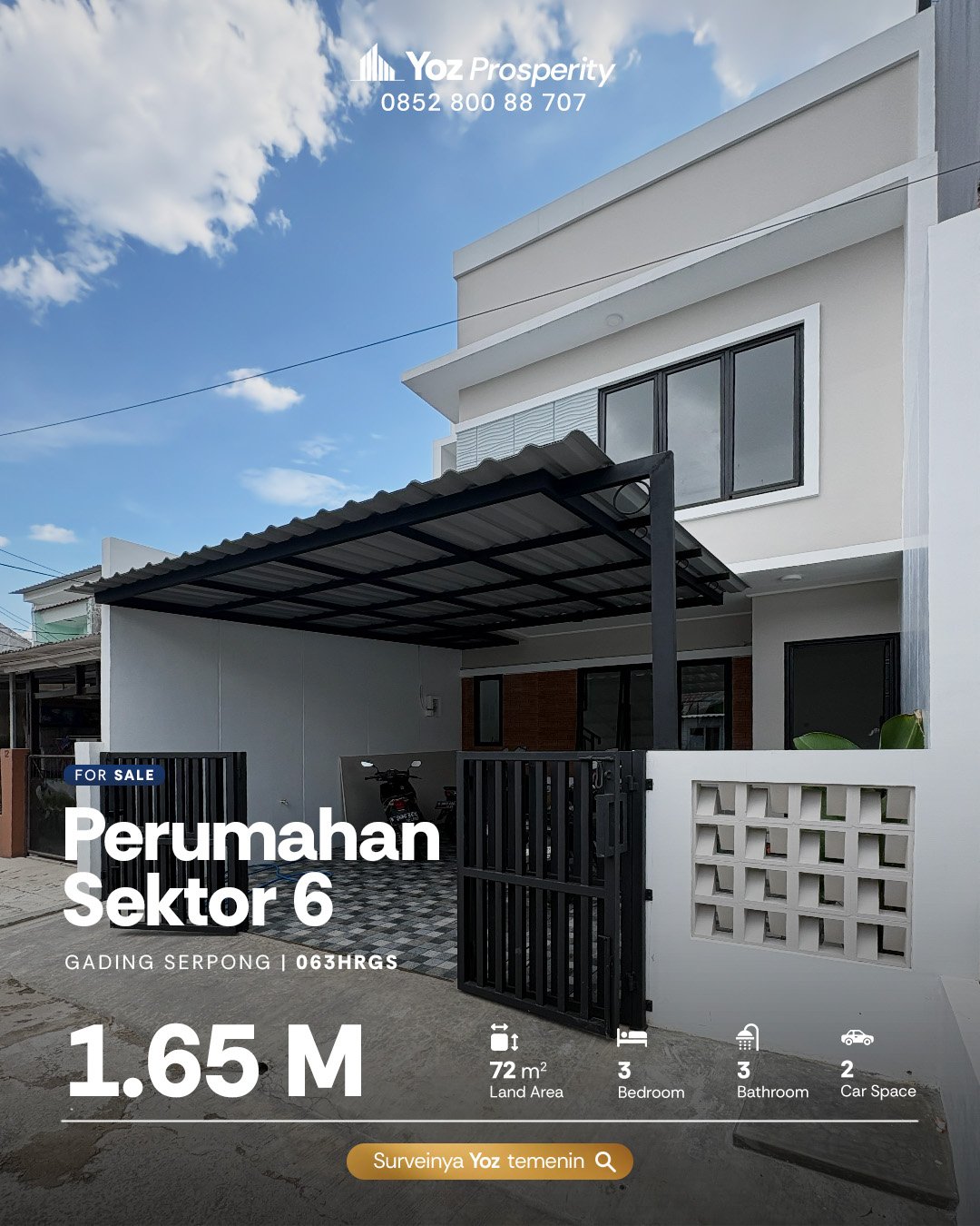 Rumah Brand New 3 Kamar Tidur di Sektor 6 Gading Serpong Tangerang SATULISTING.com