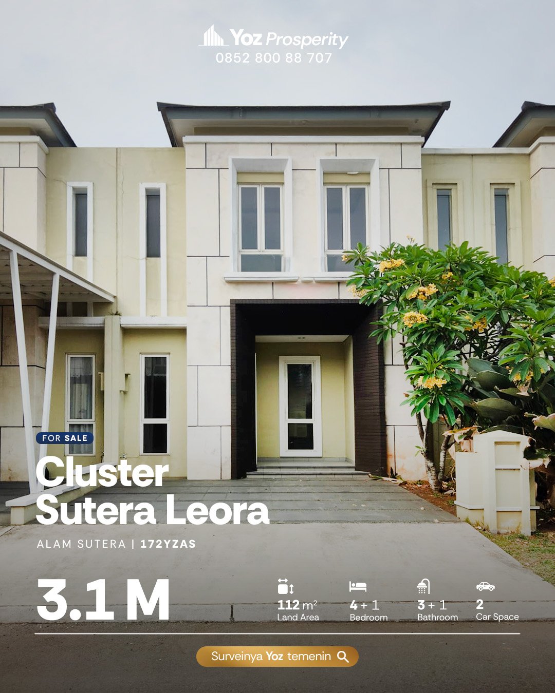 Rumah 5 kamar di Cluster Leora Alam Sutera, South Tangerang - foto properti