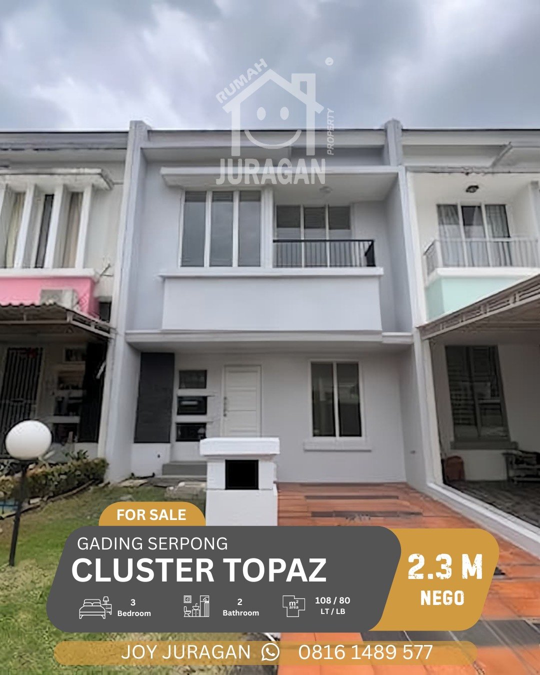 Rumah 3 kamar di Gading Serpong, Tangerang