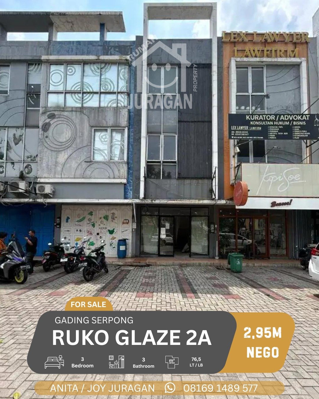 RUKO DIJUAL GLAZE 2A GADING SERPONG SATULISTING.com