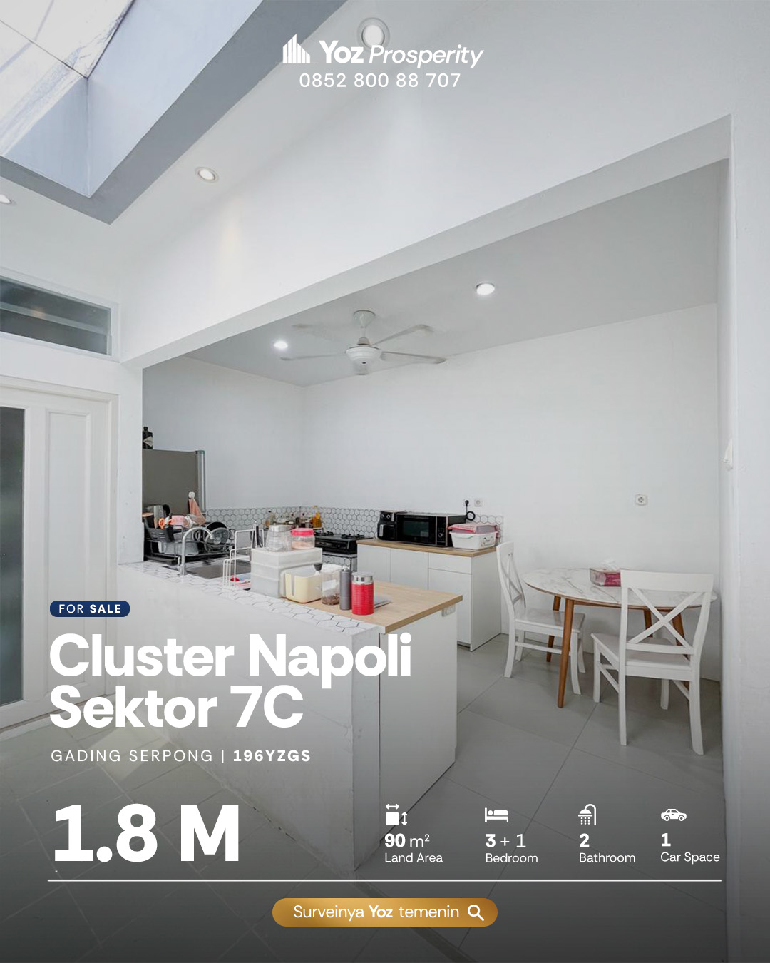 Rumah di Cluster Napoli Sektor 7C Paramount Gading Serpong