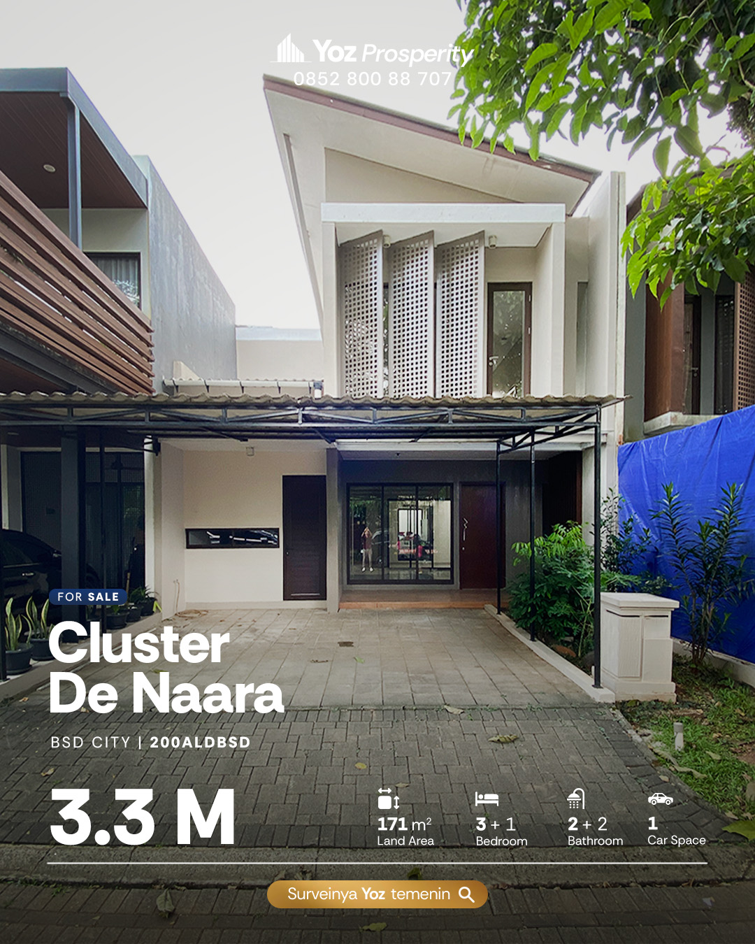 Rumah di Cluster De Naara Sinarmas Land BSD City