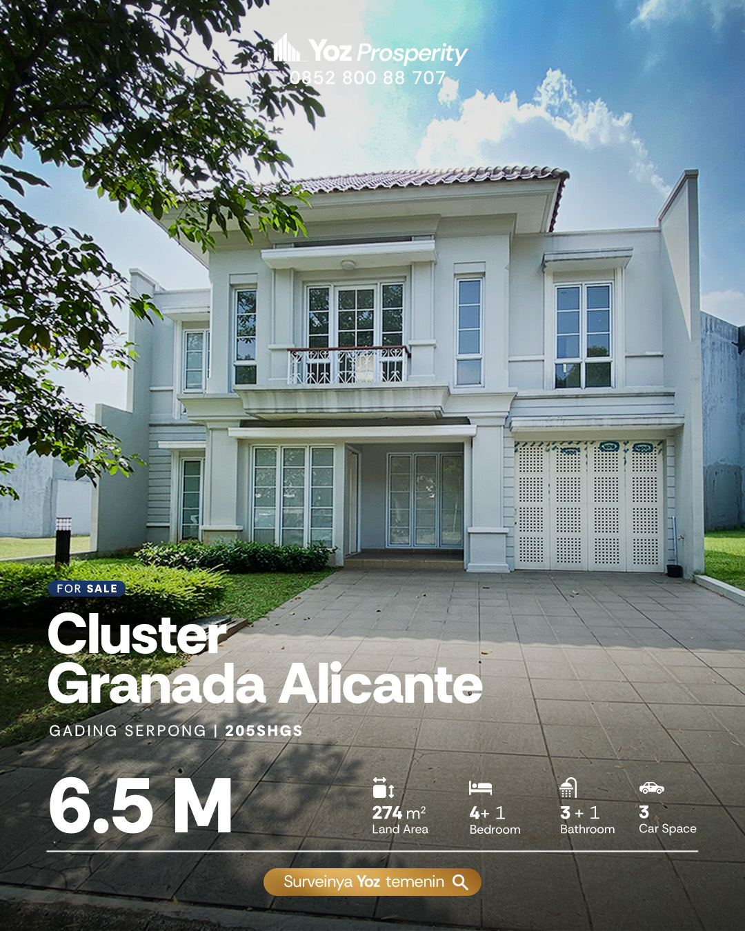 Rumah di Cluster Granada Alicante Paramount Gading Serpong
