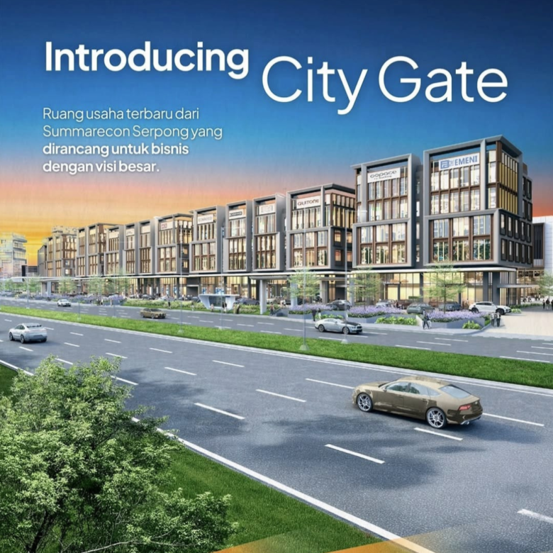 RUKO DIJUAL CITY GATE GADING SERPONG