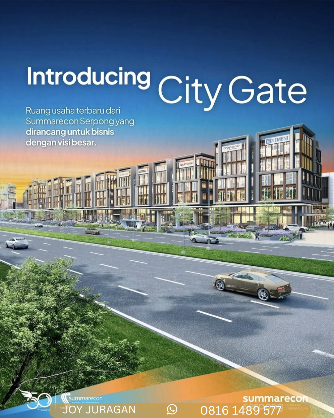 RUKO DIJUAL CITY GATE GADING SERPONG