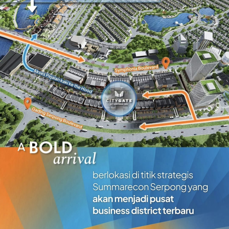 RUKO DIJUAL CITY GATE GADING SERPONG