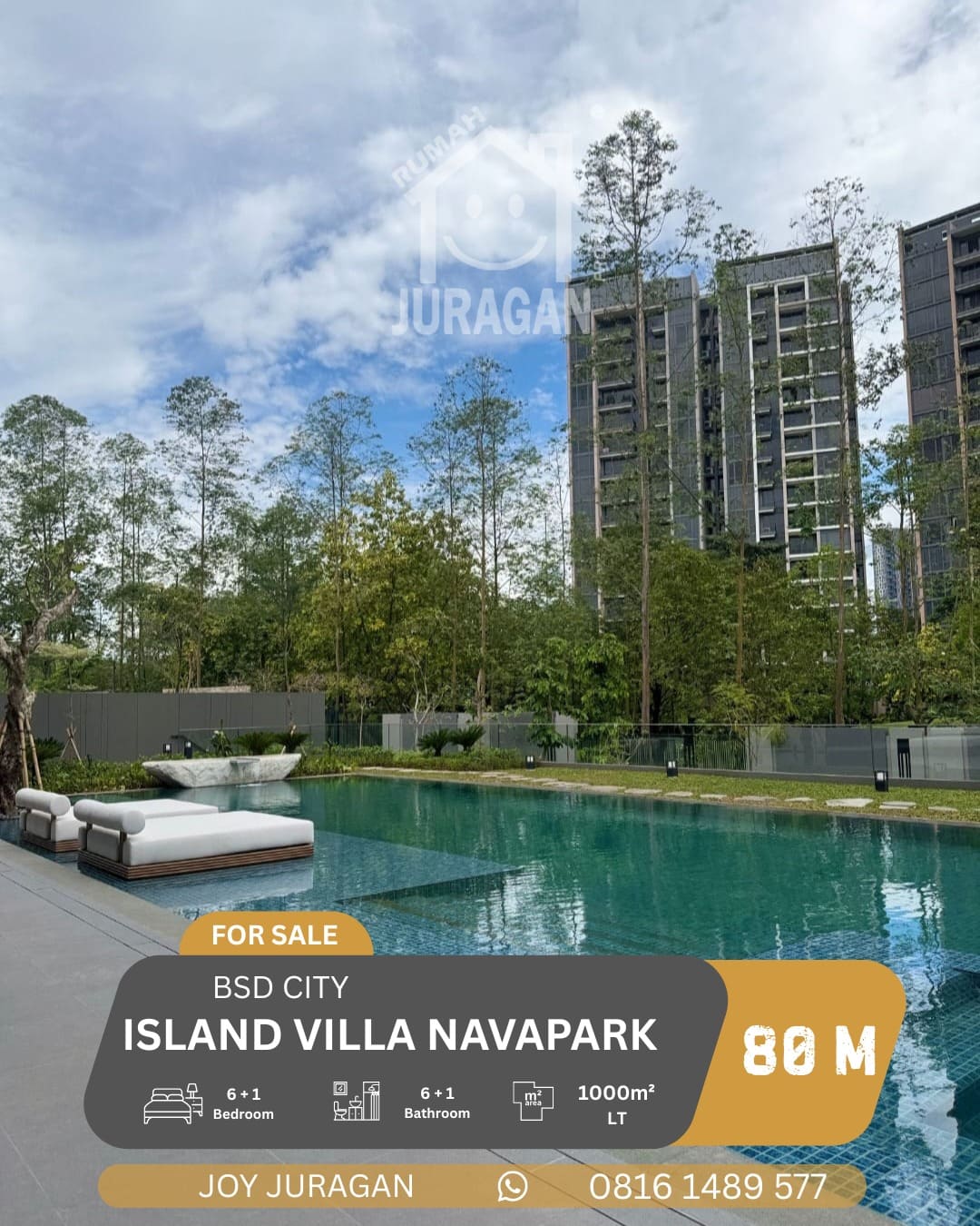 DIJUAL RUMAH CLUSTER ISLAND NAVAPARK BSD