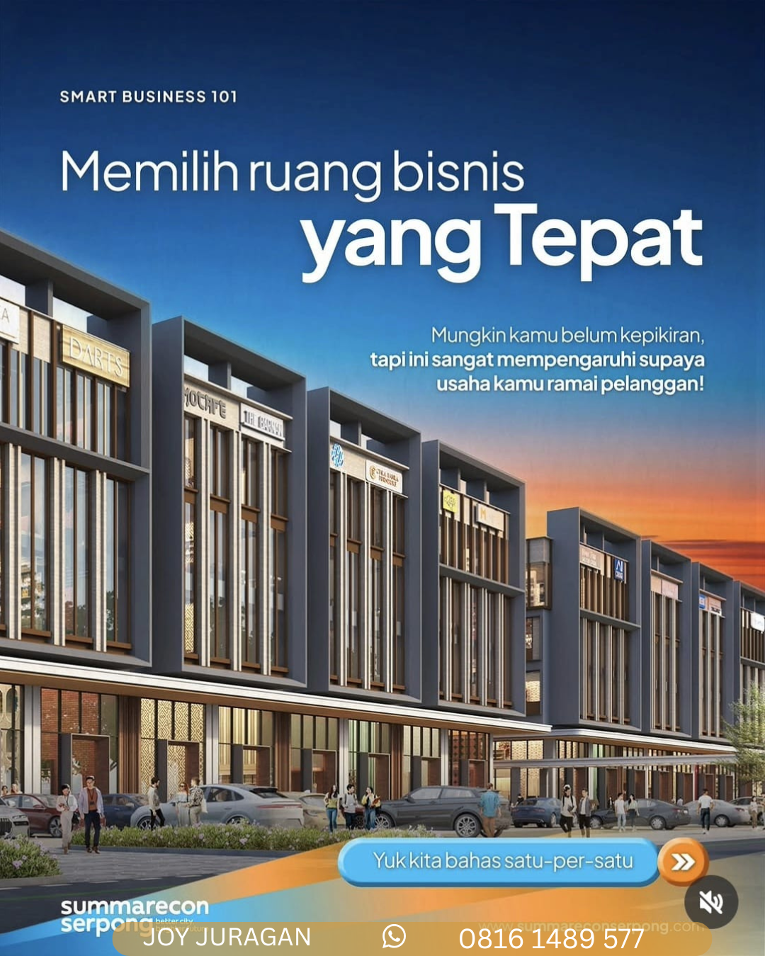 RUKO DIJUAL CITY GATE GADING SERPONG