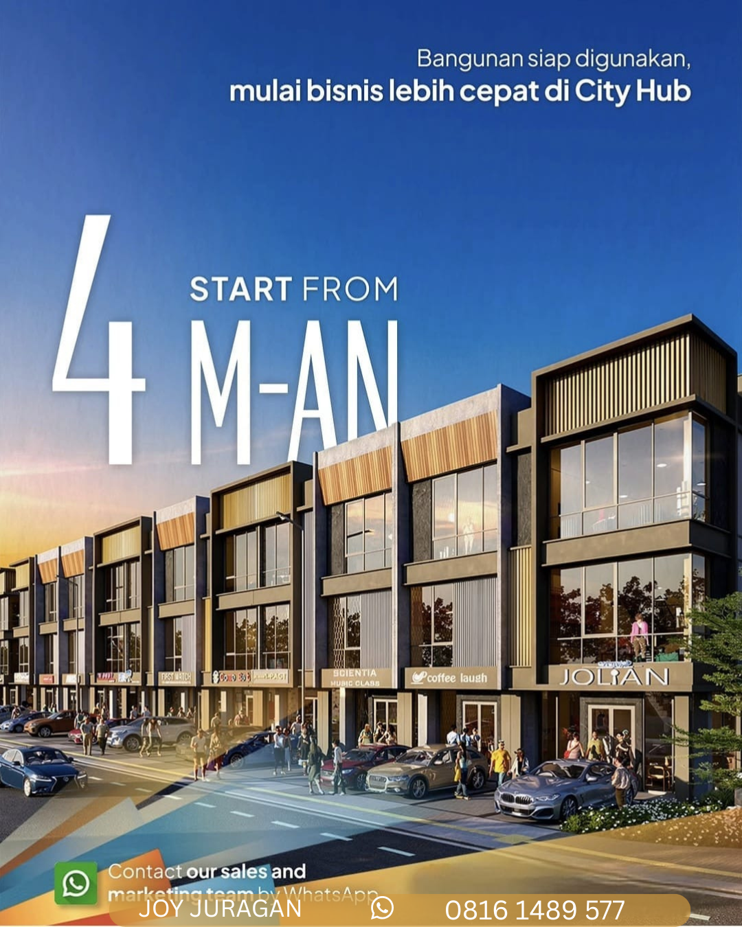 RUKO DIJUAL CITY HUB GADING SERPONG