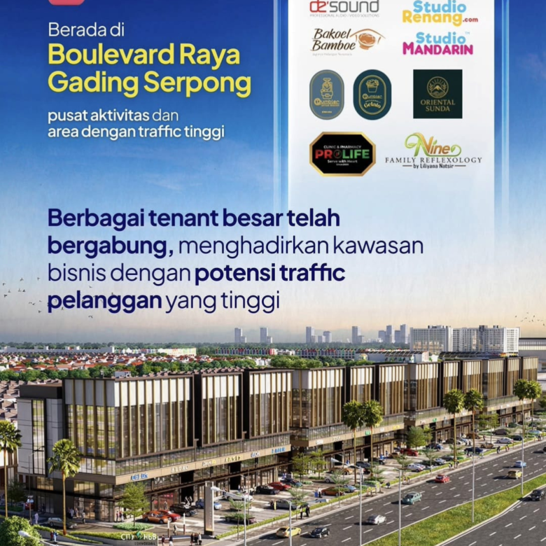 RUKO DIJUAL CITY HUB GADING SERPONG