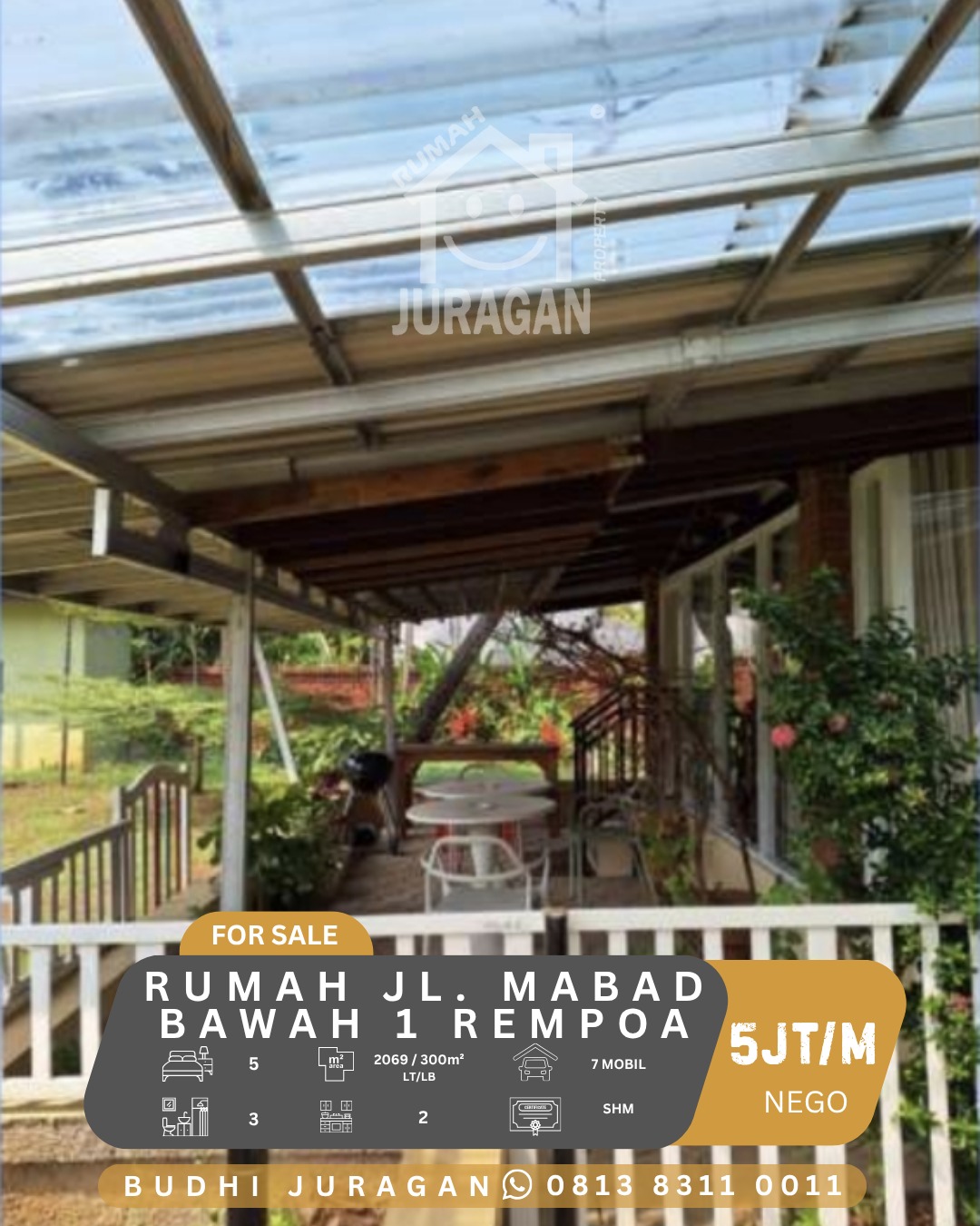 DIJUAL RUMAH JL. MABAD BAWAH REMPOA