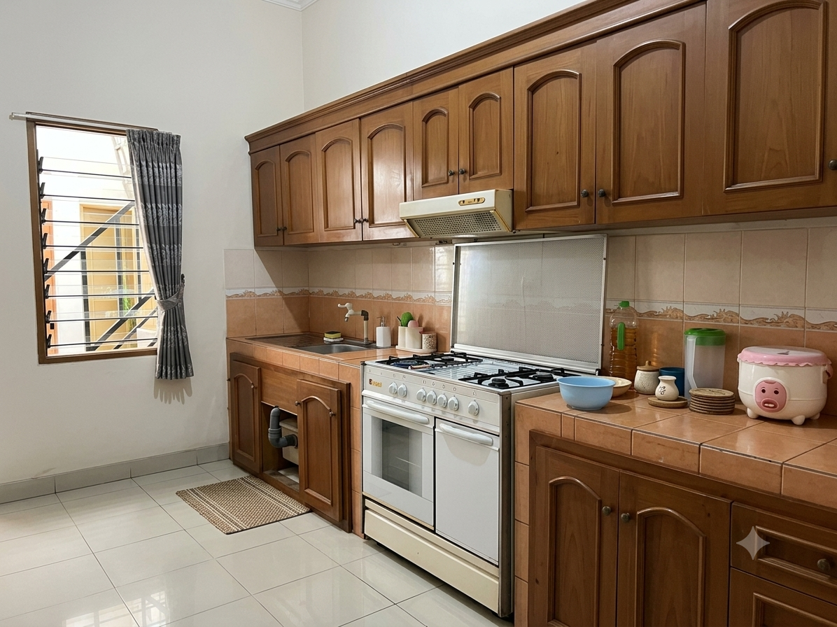 Dijual rumah asri 4+1 KT semifurnished di Grand Galaxy City bisa KPR