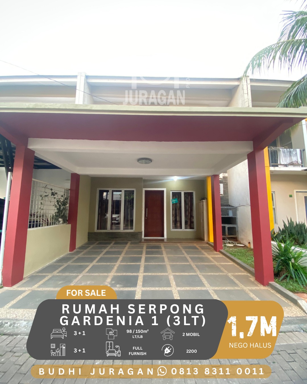DIJUAL RUMAH SERPONG GARDEN 1 GREEN STUDENTIA
