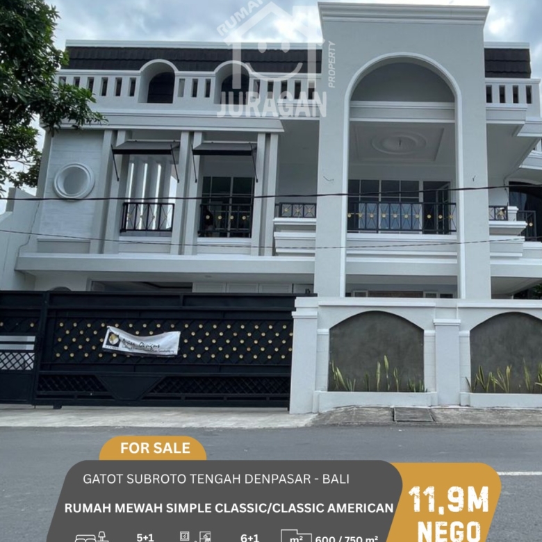 DIJUAL RUMAH MEWAH CLASSIC AMERICAN DENPASAR BALI