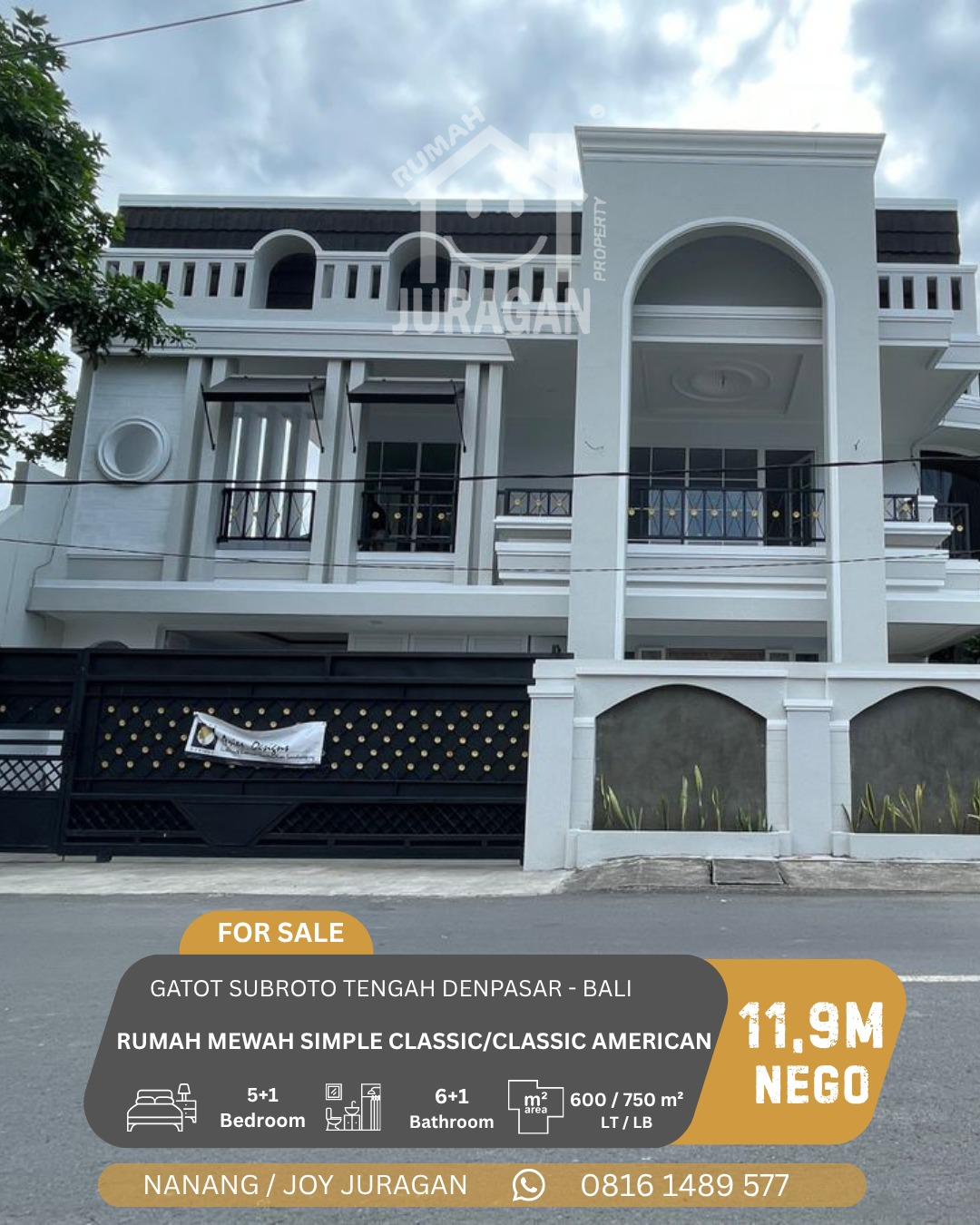 DIJUAL RUMAH MEWAH CLASSIC AMERICAN DENPASAR BALI
