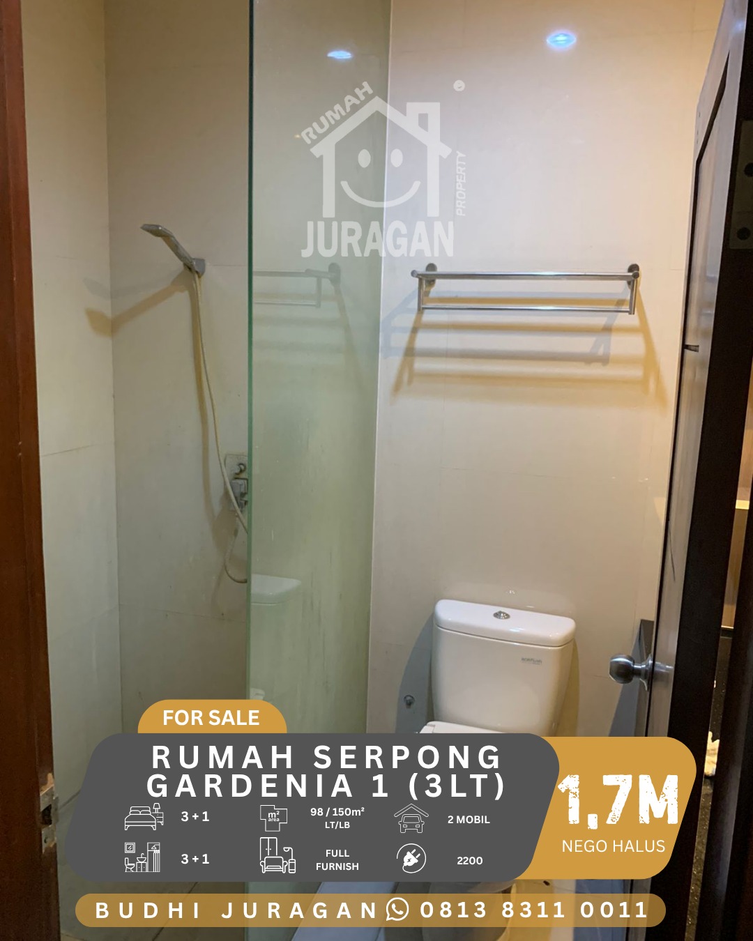 DIJUAL RUMAH SERPONG GARDEN 1 GREEN STUDENTIA