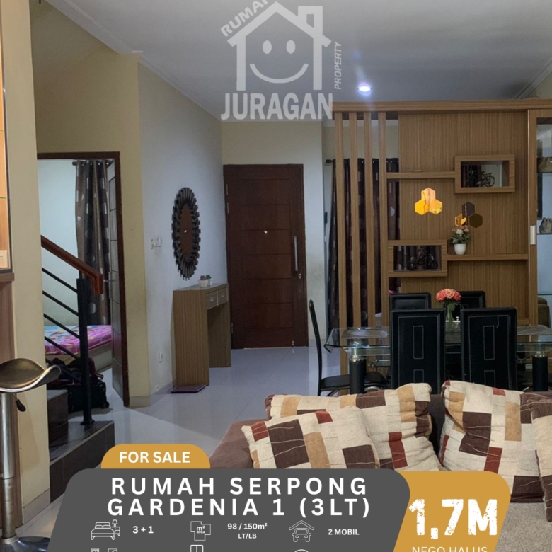 DIJUAL RUMAH SERPONG GARDEN 1 GREEN STUDENTIA