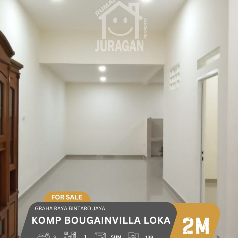 DIJUAL RUMAH GRAHA RAYA BINTARO BOUGENVILE