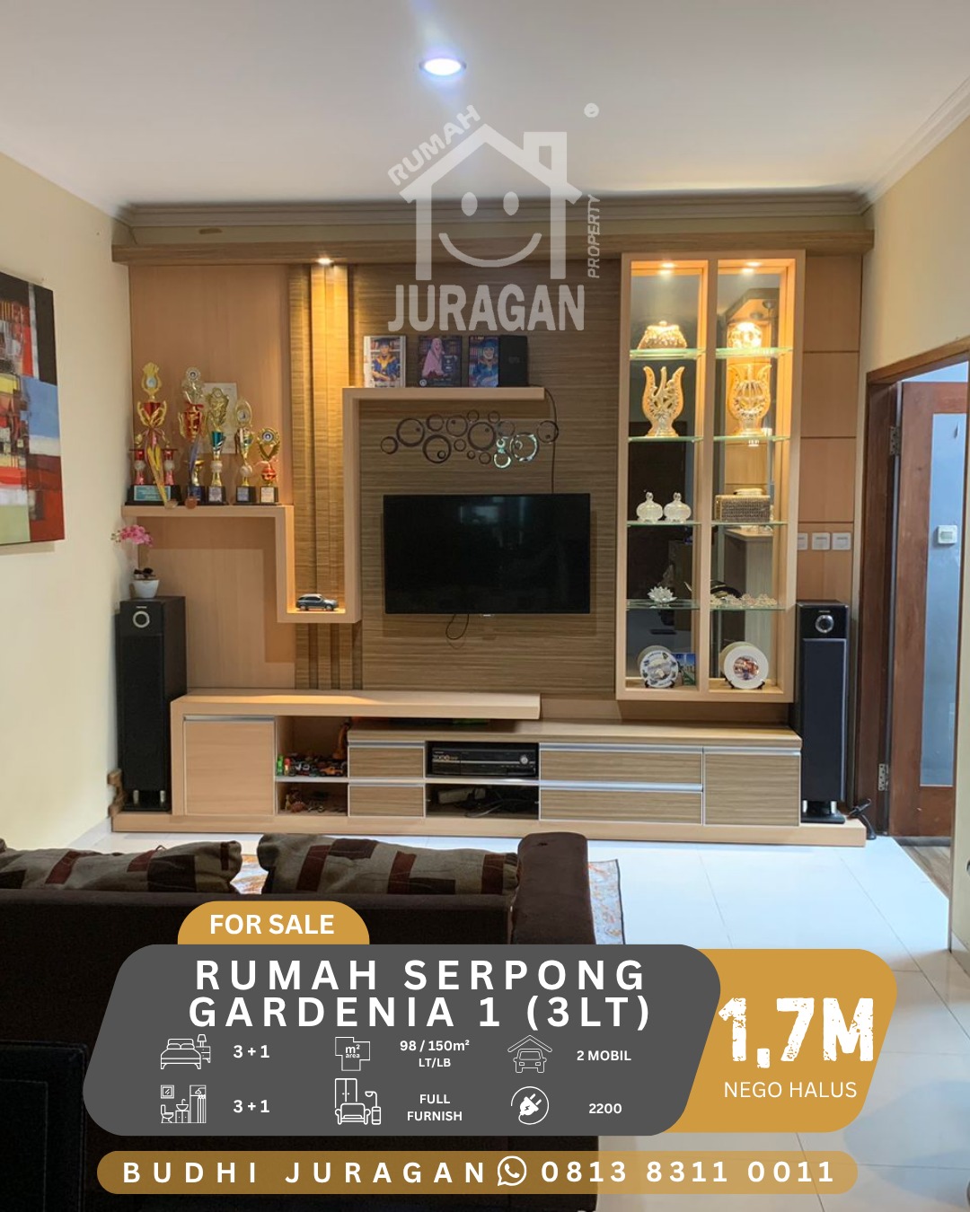 DIJUAL RUMAH SERPONG GARDEN 1 GREEN STUDENTIA