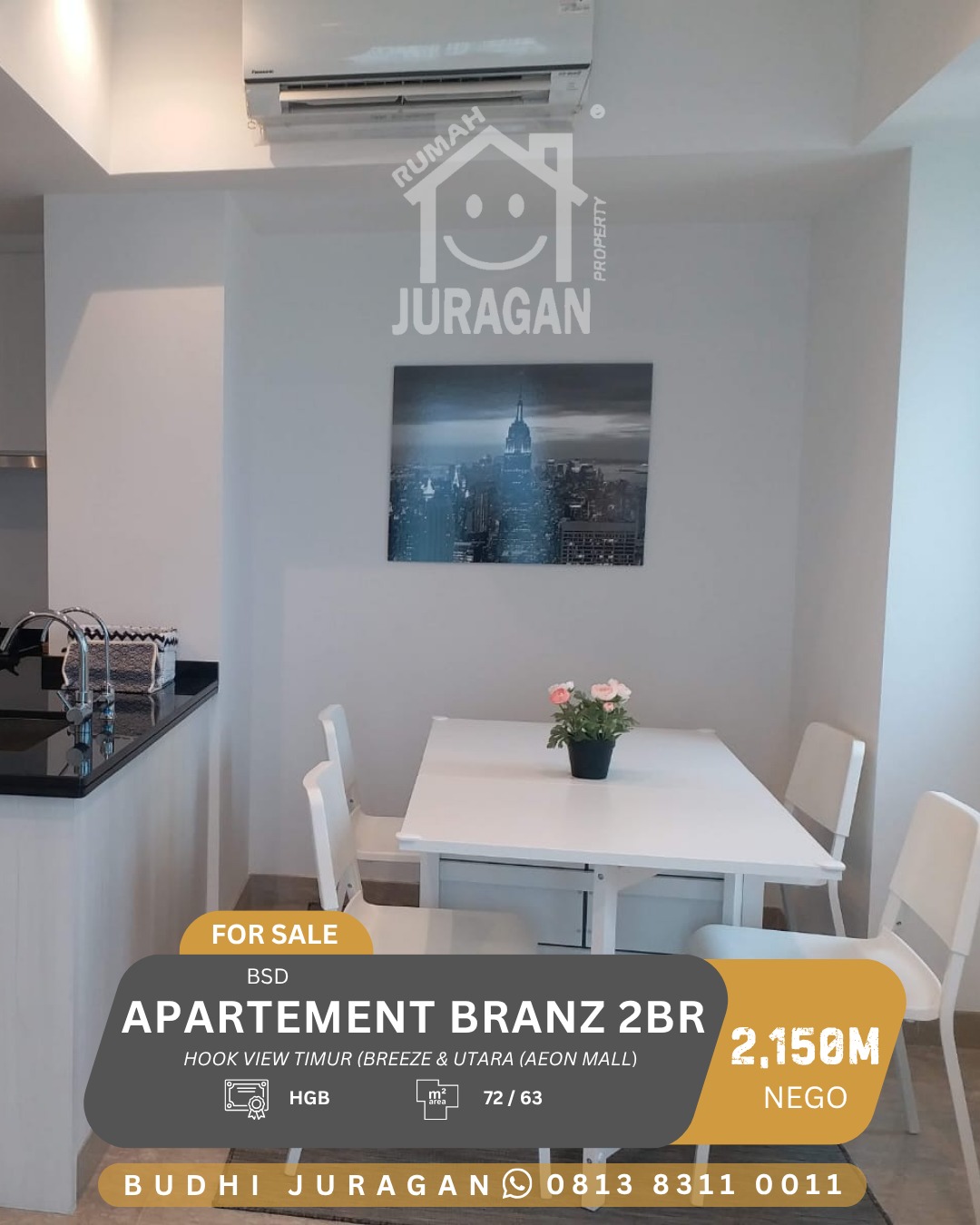 DIJUAL APARTEMEN BRANZ BSD CITY
