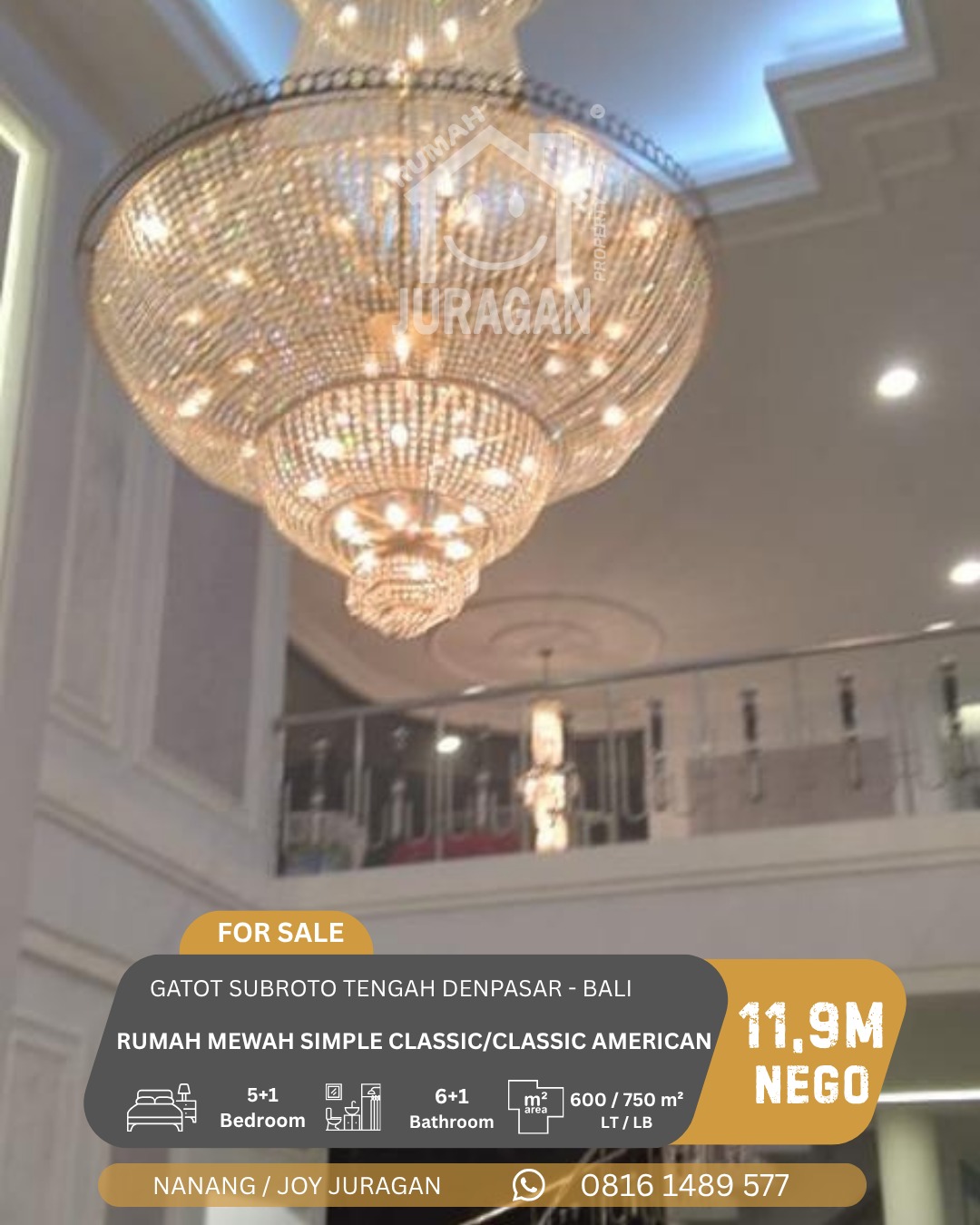 DIJUAL RUMAH MEWAH CLASSIC AMERICAN DENPASAR BALI