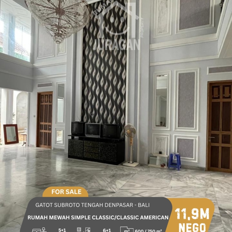 DIJUAL RUMAH MEWAH CLASSIC AMERICAN DENPASAR BALI