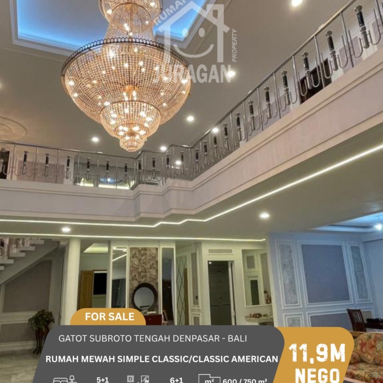 DIJUAL RUMAH MEWAH CLASSIC AMERICAN DENPASAR BALI