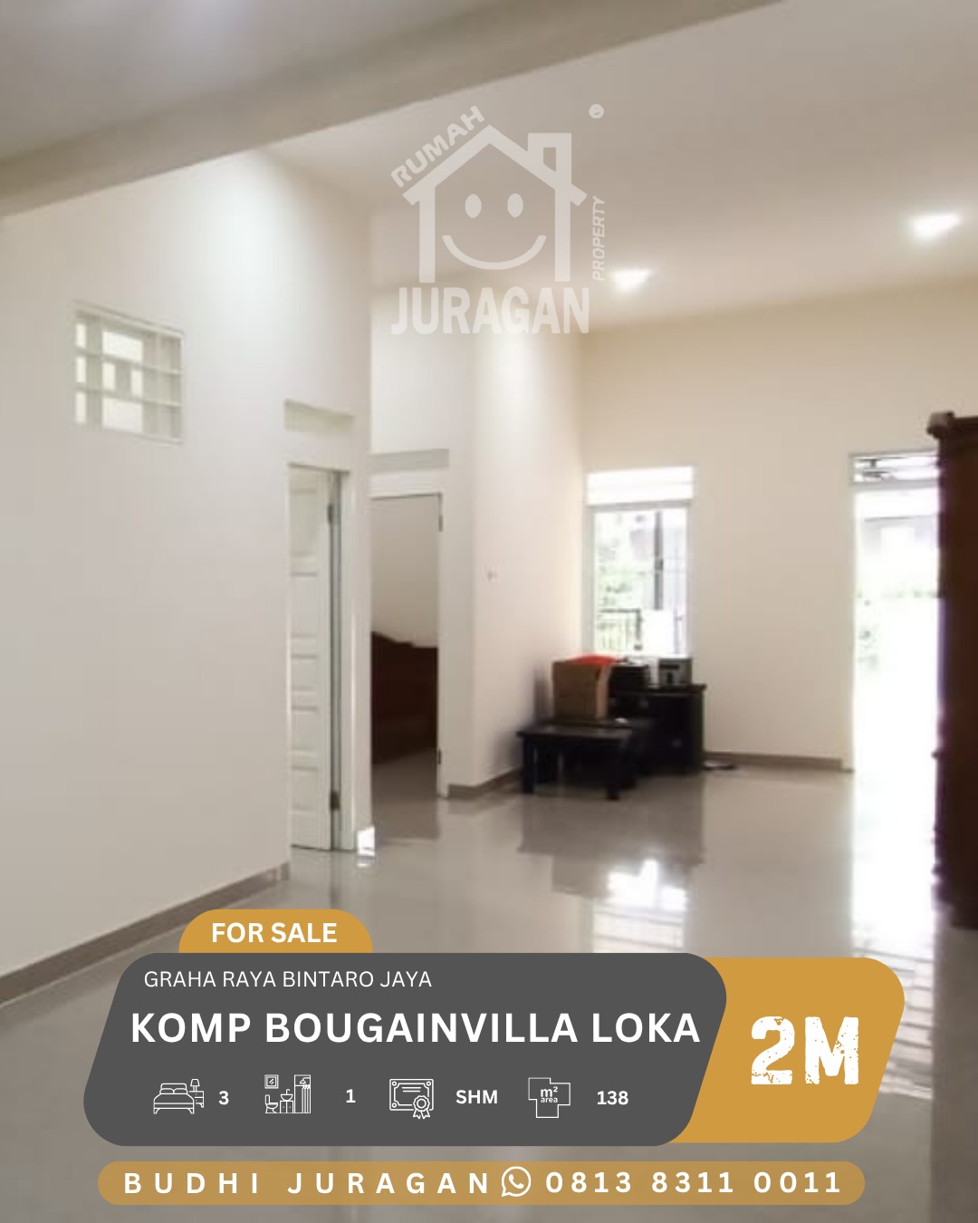 DIJUAL RUMAH GRAHA RAYA BINTARO BOUGENVILE