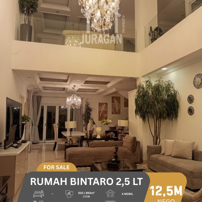DIJUAL RUMAH 2,5 LANTAI DI BINTARO