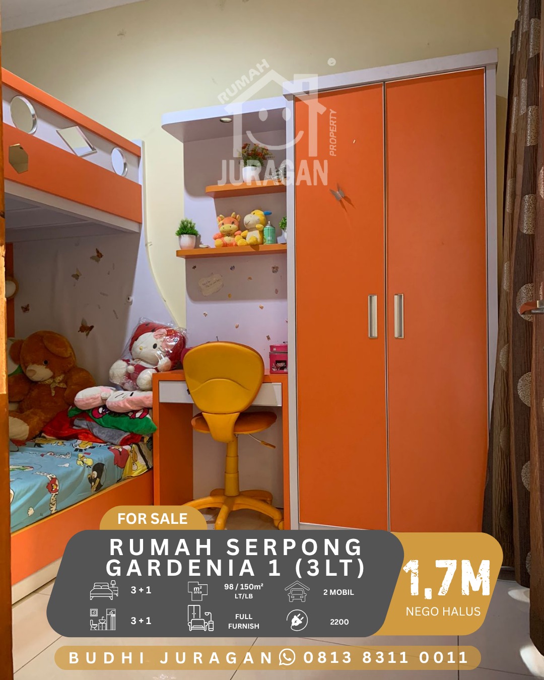 DIJUAL RUMAH SERPONG GARDEN 1 GREEN STUDENTIA
