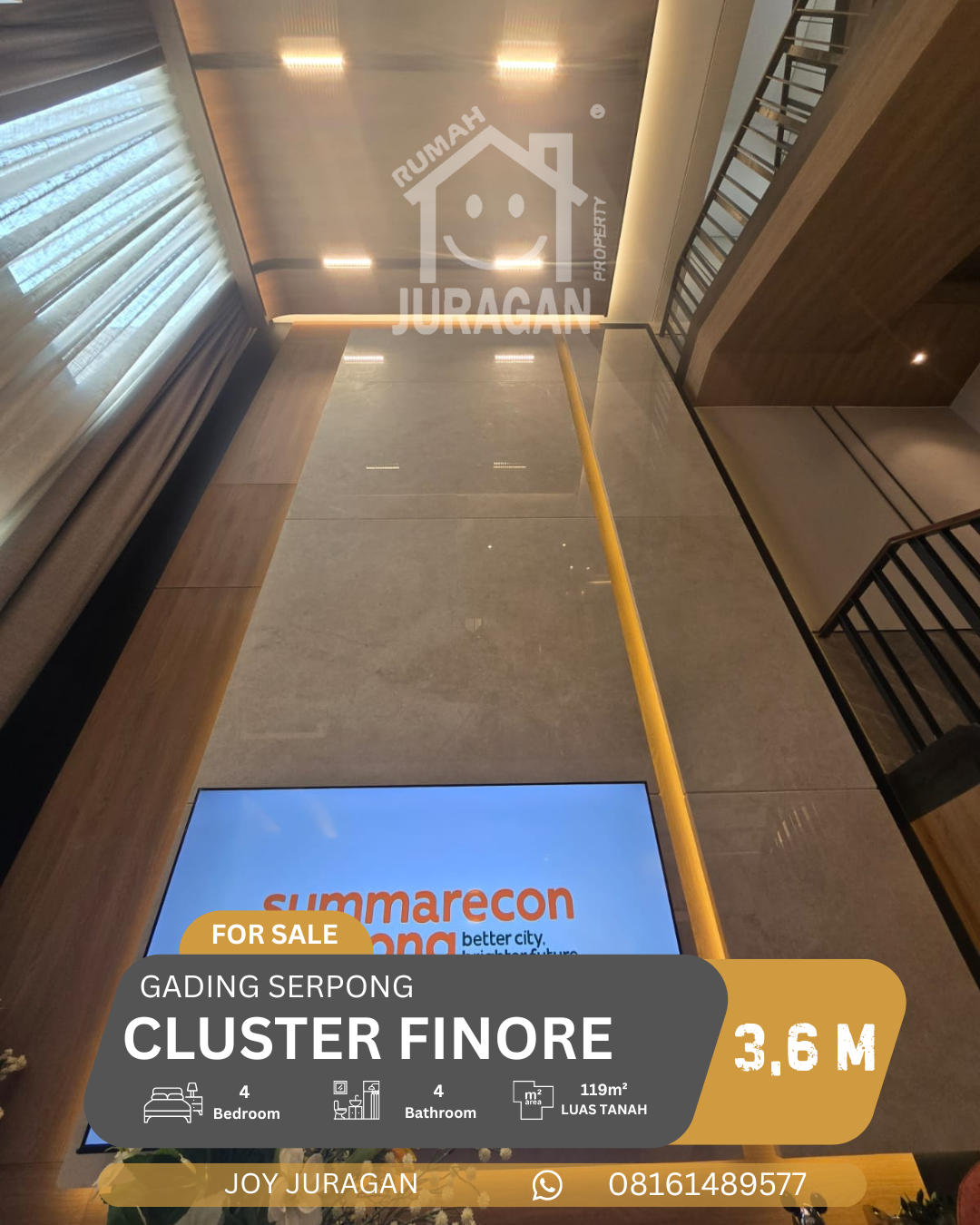 Dijual Rumah Finore Gading Serpong
