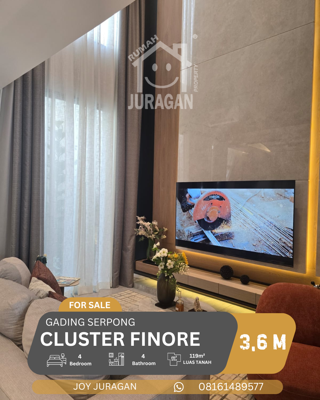 Dijual Rumah Finore Gading Serpong