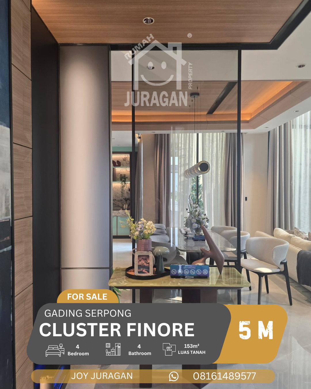 Dijual Rumah Finore Gading Serpong