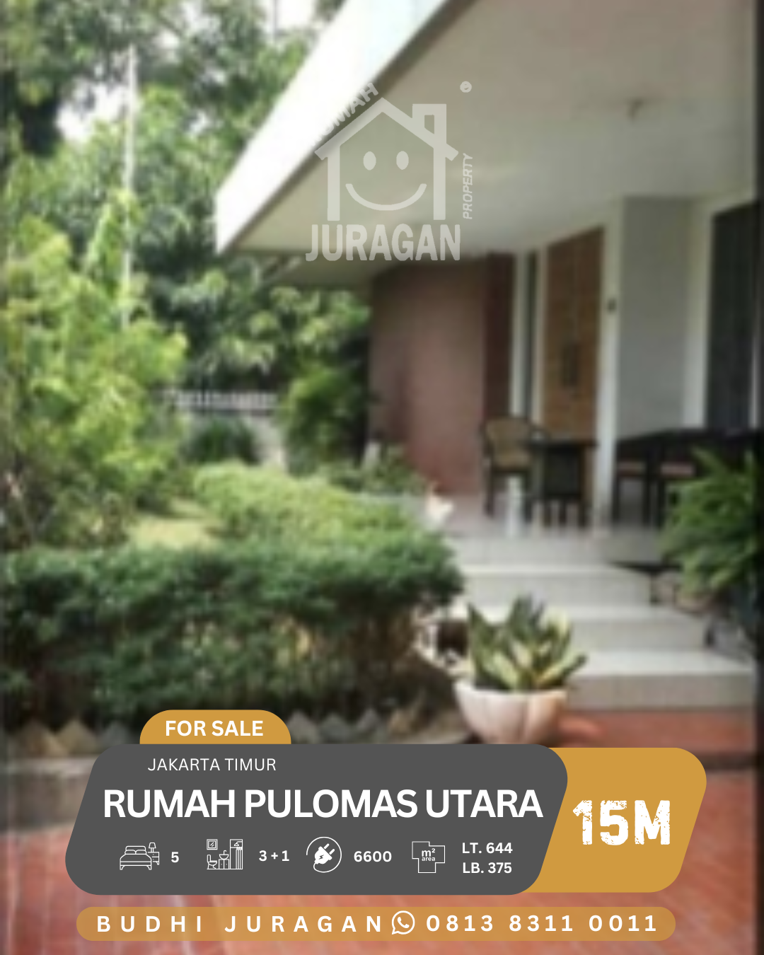 DIJUAL RUMAH PULOMAS UTARA JAKARTA TIMUR