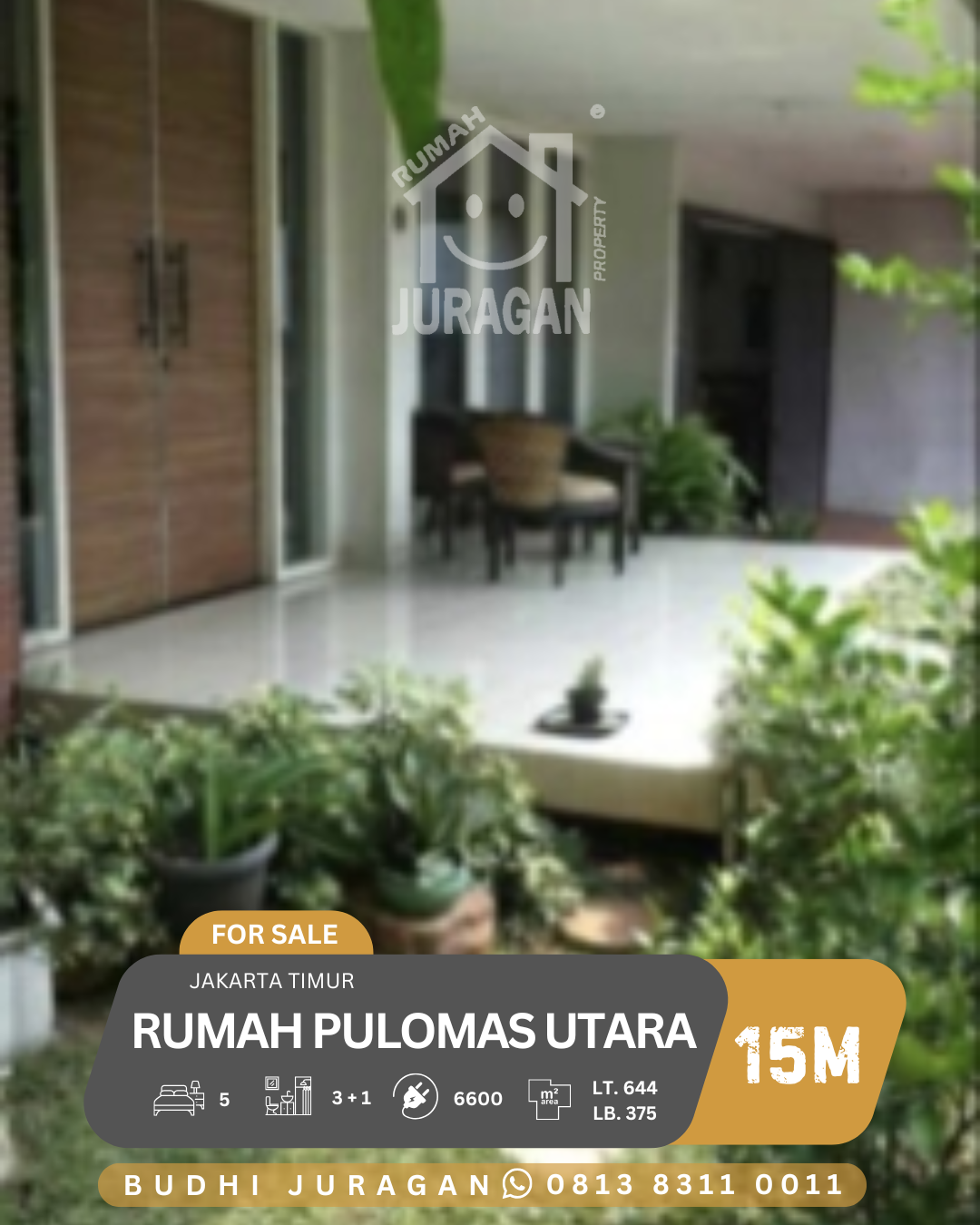DIJUAL RUMAH PULOMAS UTARA JAKARTA TIMUR
