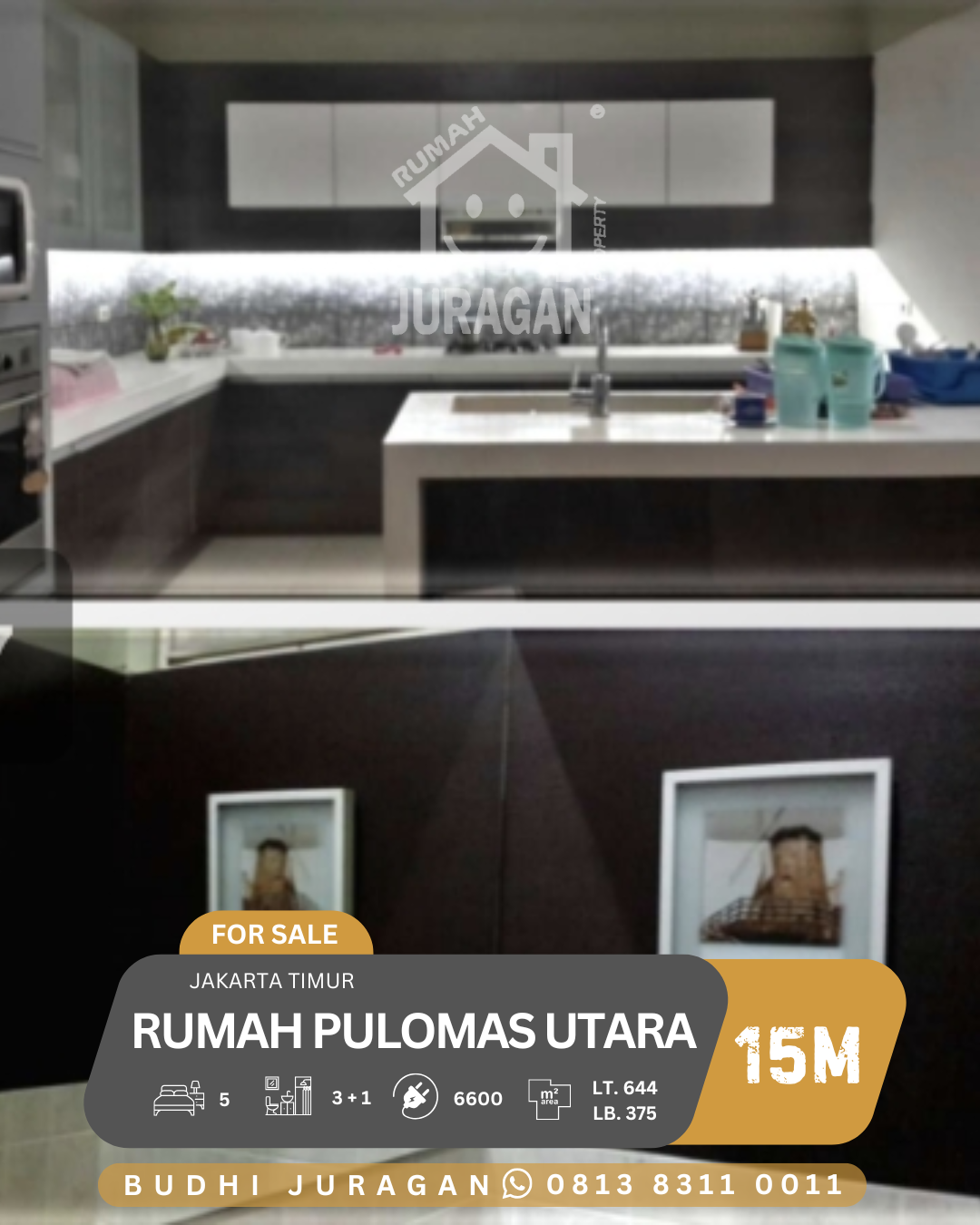 DIJUAL RUMAH PULOMAS UTARA JAKARTA TIMUR