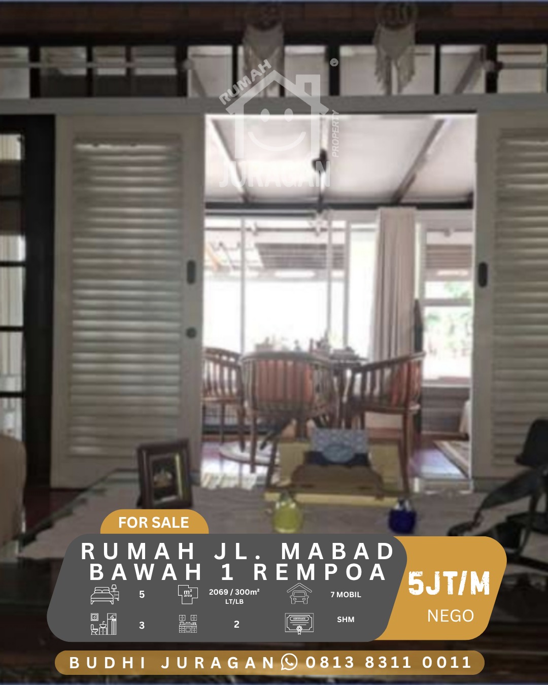 DIJUAL RUMAH JL. MABAD BAWAH REMPOA