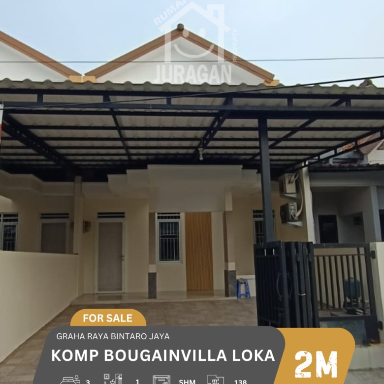 DIJUAL RUMAH GRAHA RAYA BINTARO BOUGENVILE