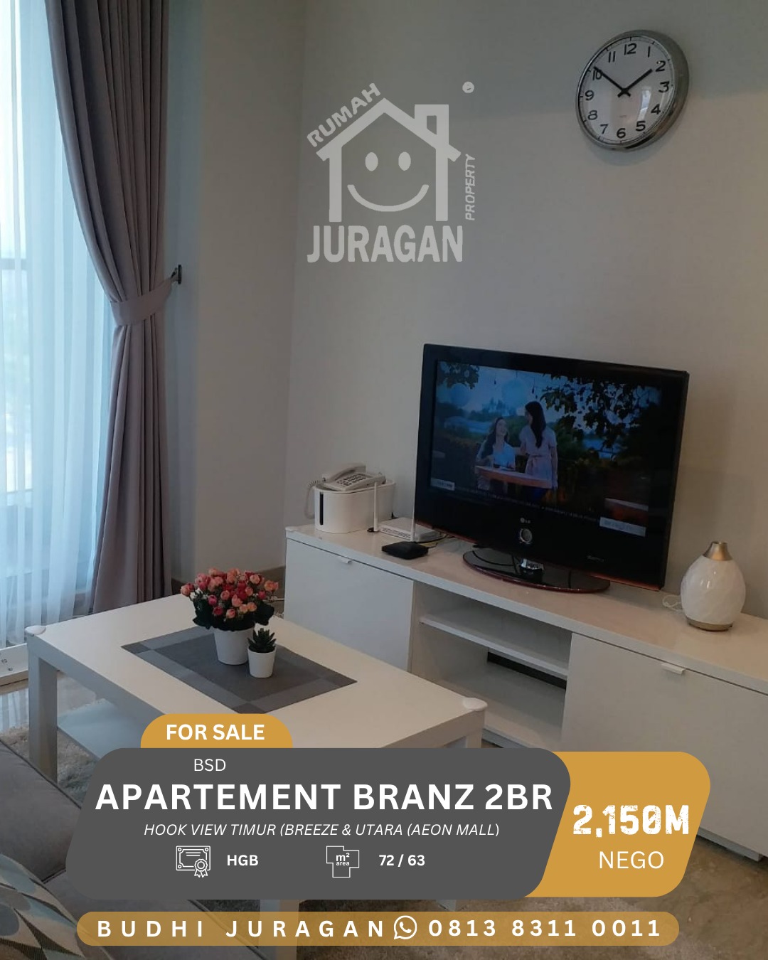 DIJUAL APARTEMEN BRANZ BSD CITY