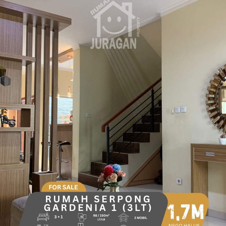 DIJUAL RUMAH SERPONG GARDEN 1 GREEN STUDENTIA