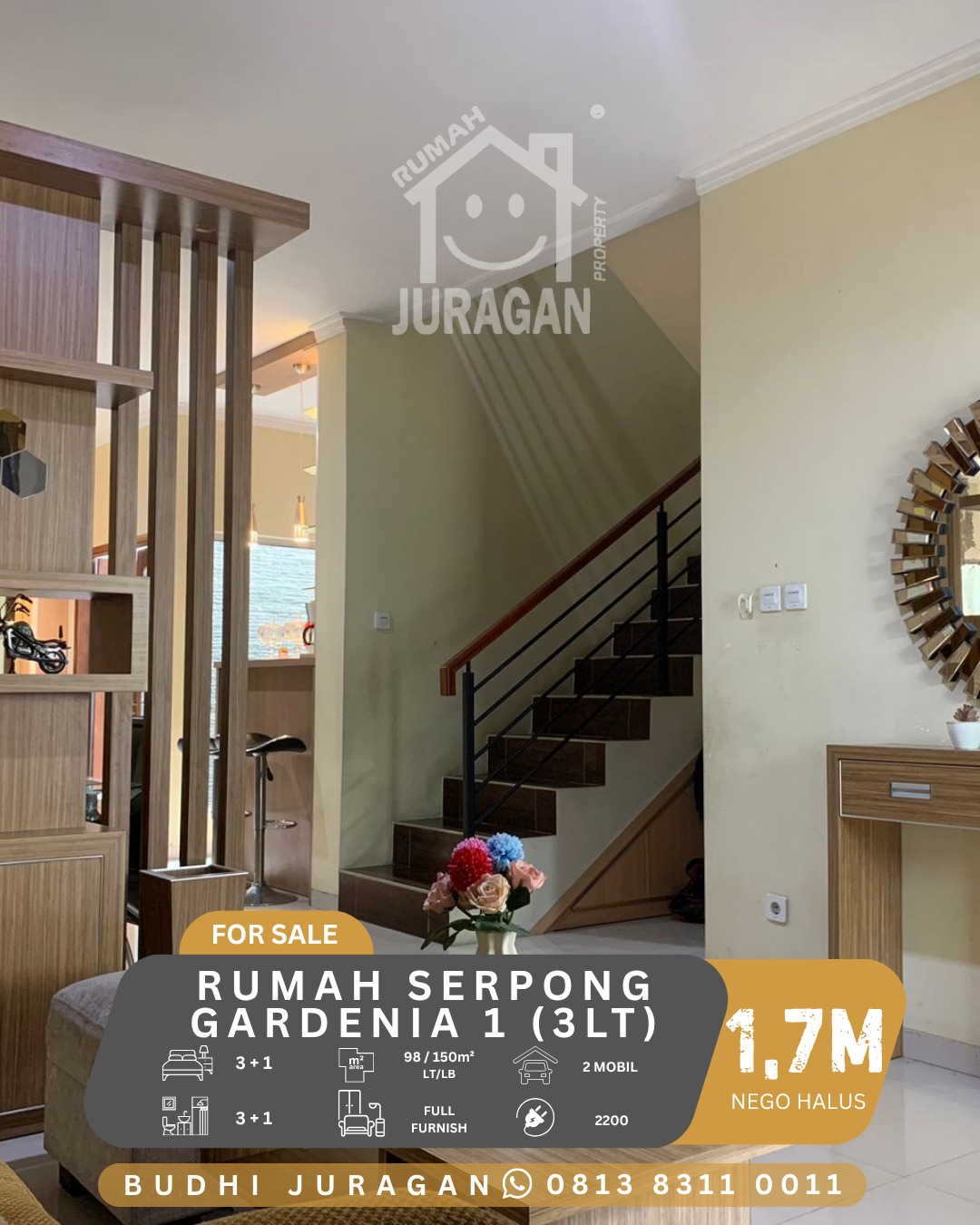 DIJUAL RUMAH SERPONG GARDEN 1 GREEN STUDENTIA