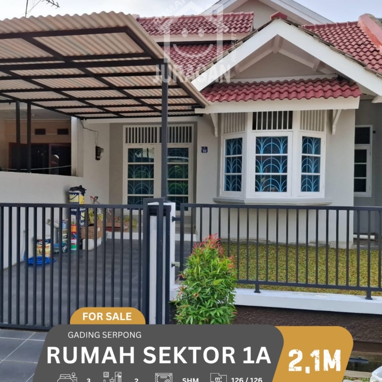 DIJUAL RUMAH SEKTOR 1A GADING SERPONG