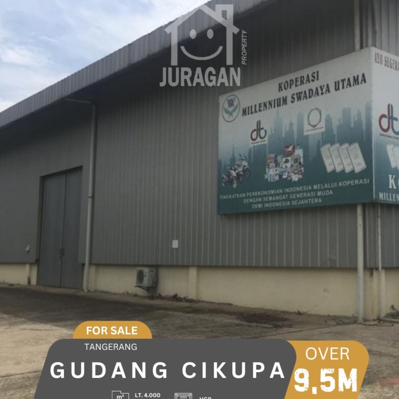 DIJUAL GUDANG CIKUPA TANGERANG