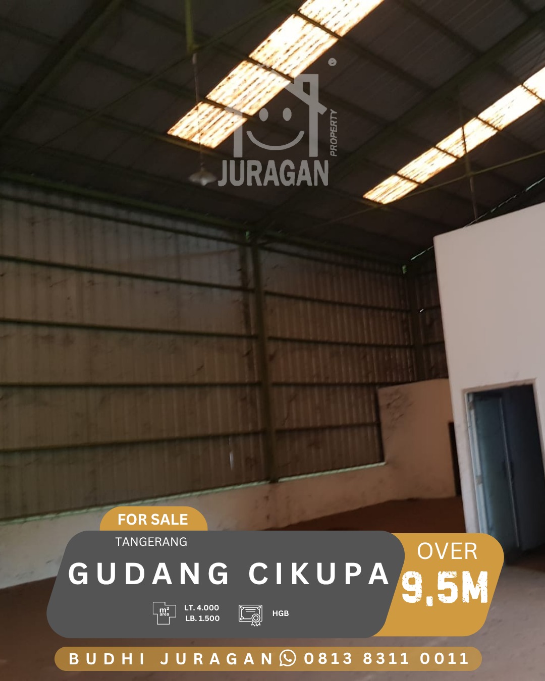 DIJUAL GUDANG CIKUPA TANGERANG
