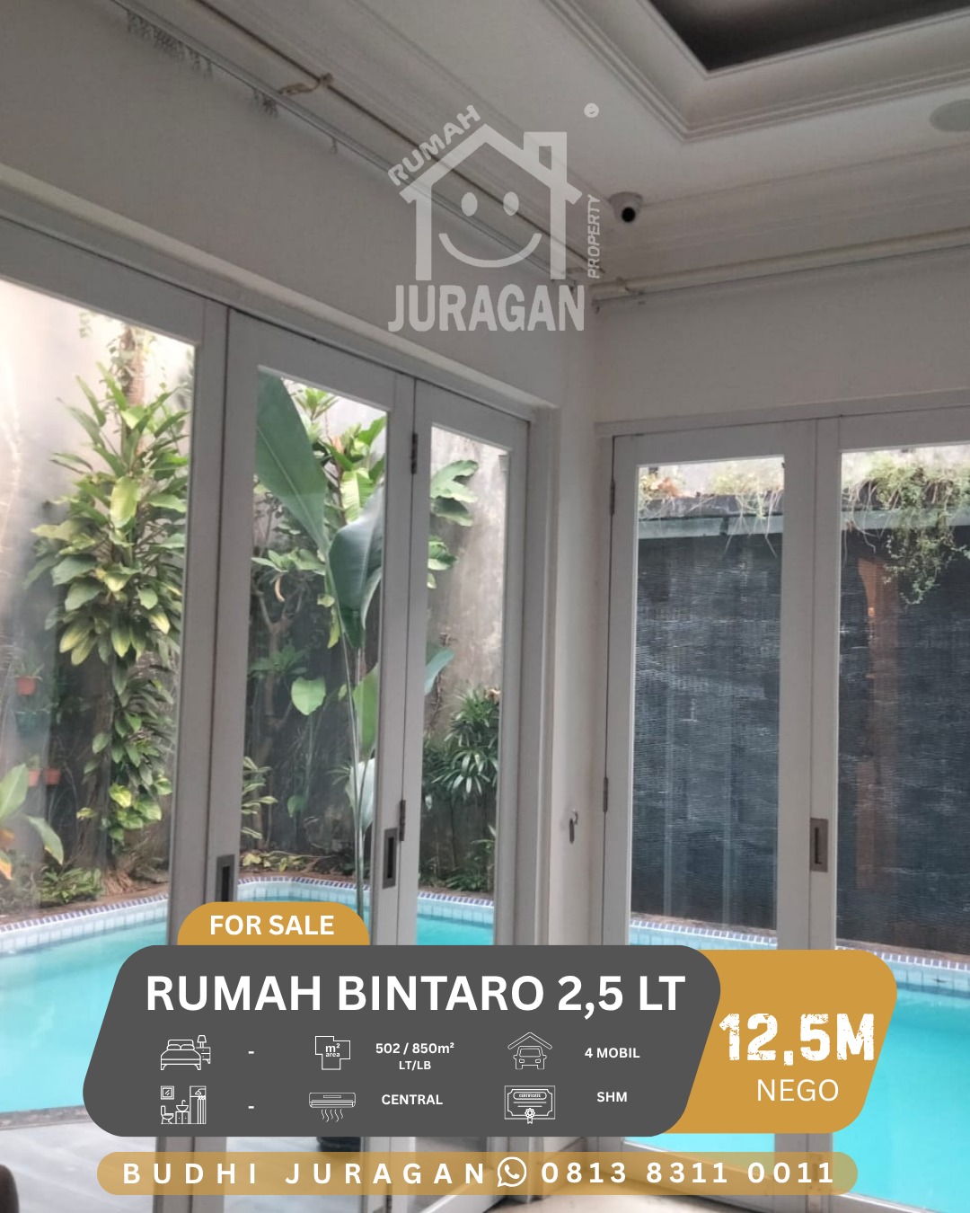DIJUAL RUMAH 2,5 LANTAI DI BINTARO