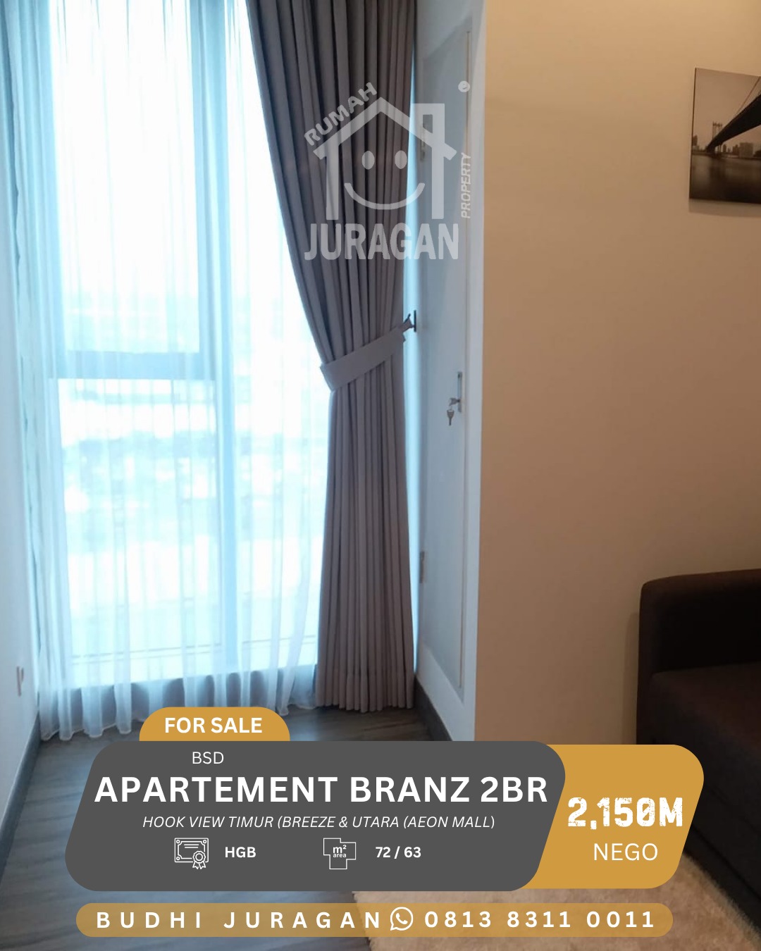 DIJUAL APARTEMEN BRANZ BSD CITY
