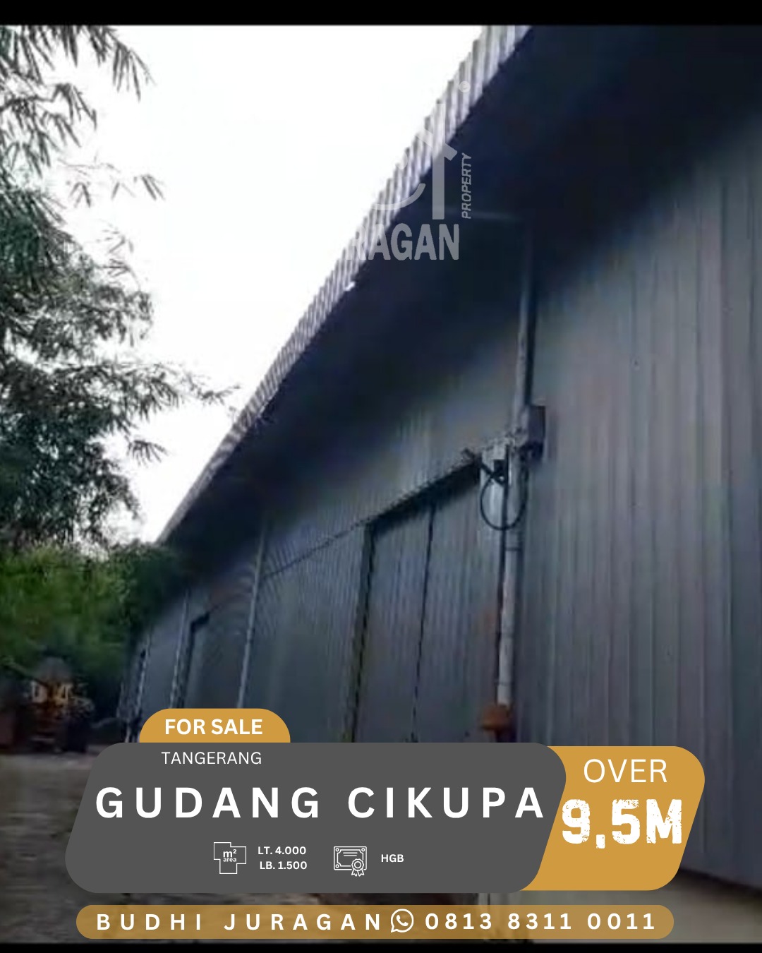 DIJUAL GUDANG CIKUPA TANGERANG