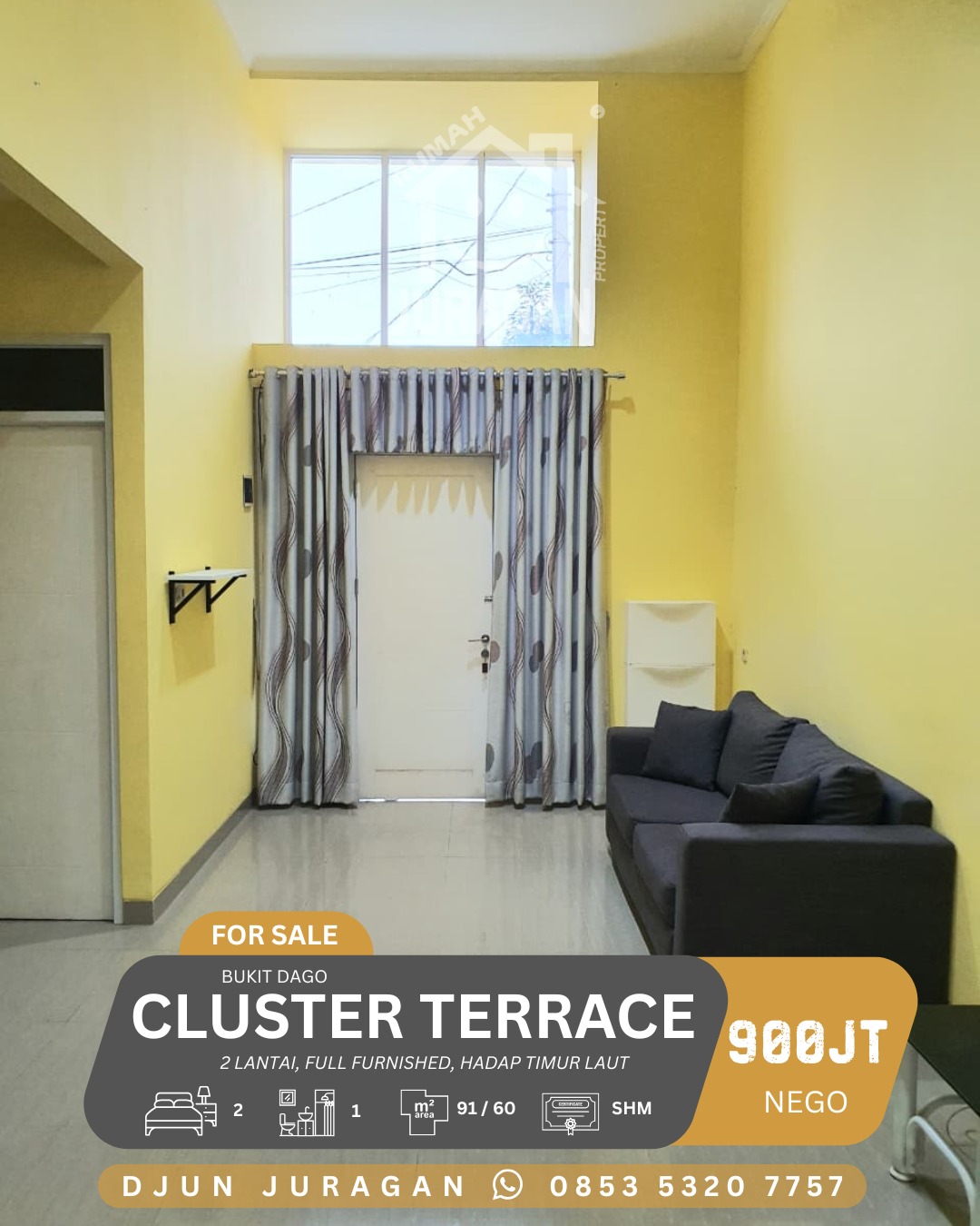 DIJUAL CLUSTER TERRACE 2 LANTAI BUKIT DAGO