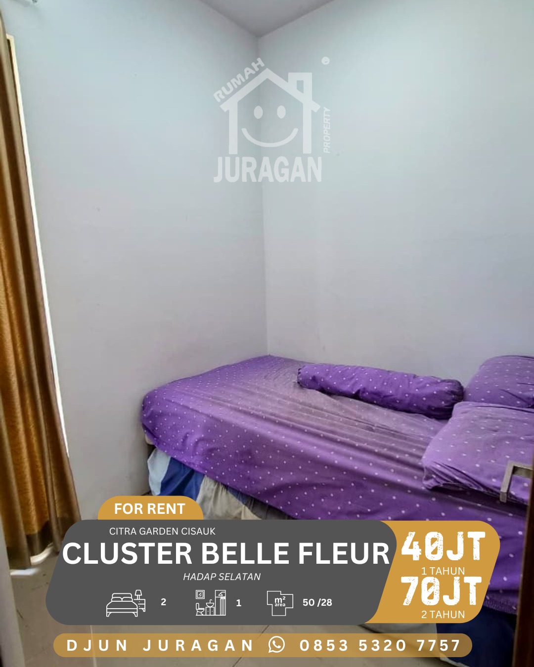 DISEWAKAN RUMAH CITRA GARDEN CISAUK – CLUSTER BELLE FLEUR